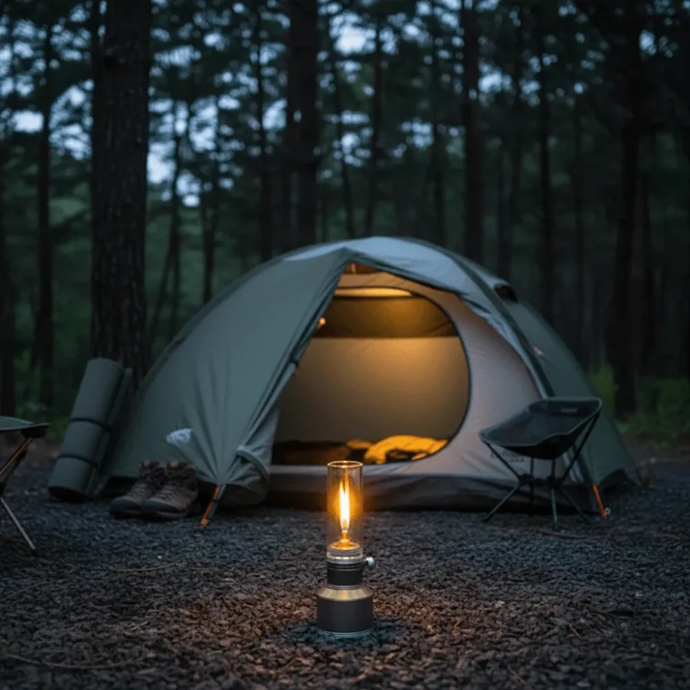 CAMPFLARE – Draagbare butaangaslamp voor helder & aanpasbaar licht Cozey Maison