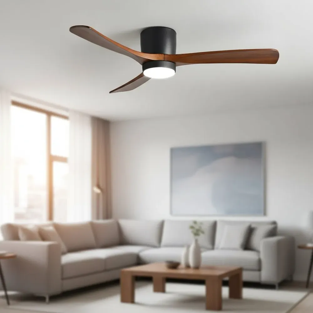 SCANDIAIR – Moderne LED-plafondventilator met slanke houtafwerking en zacht licht Cozey Maison
