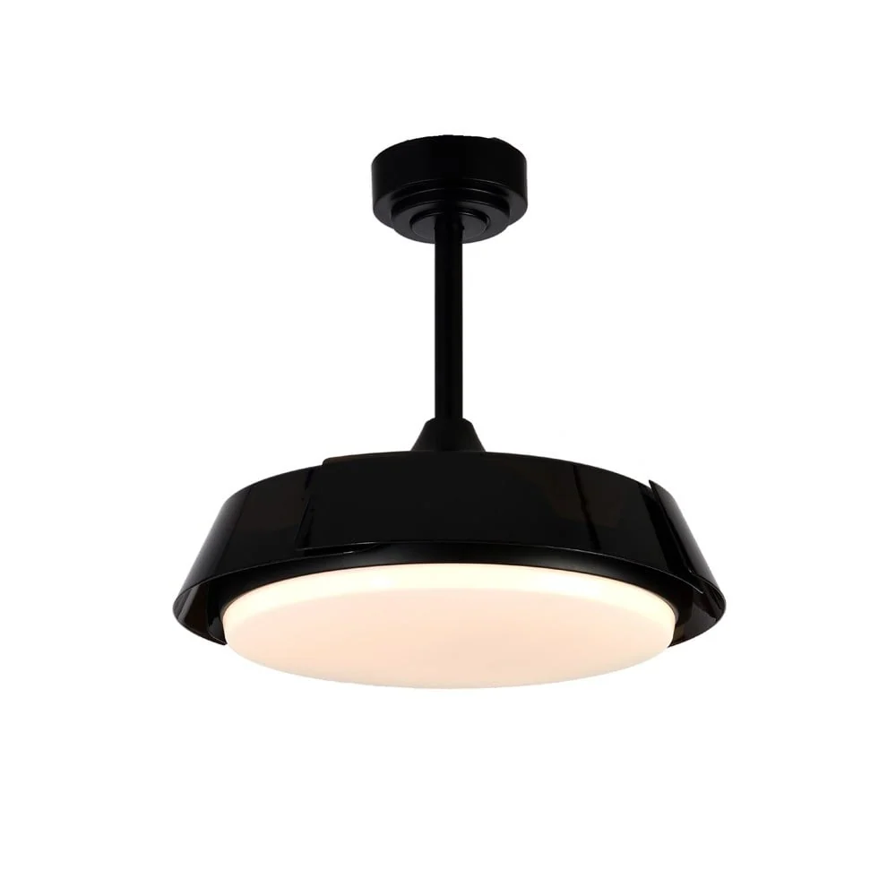 CristalRecord plafondventilator Batan - 1 lichts - 107 x 51 cm - zwart