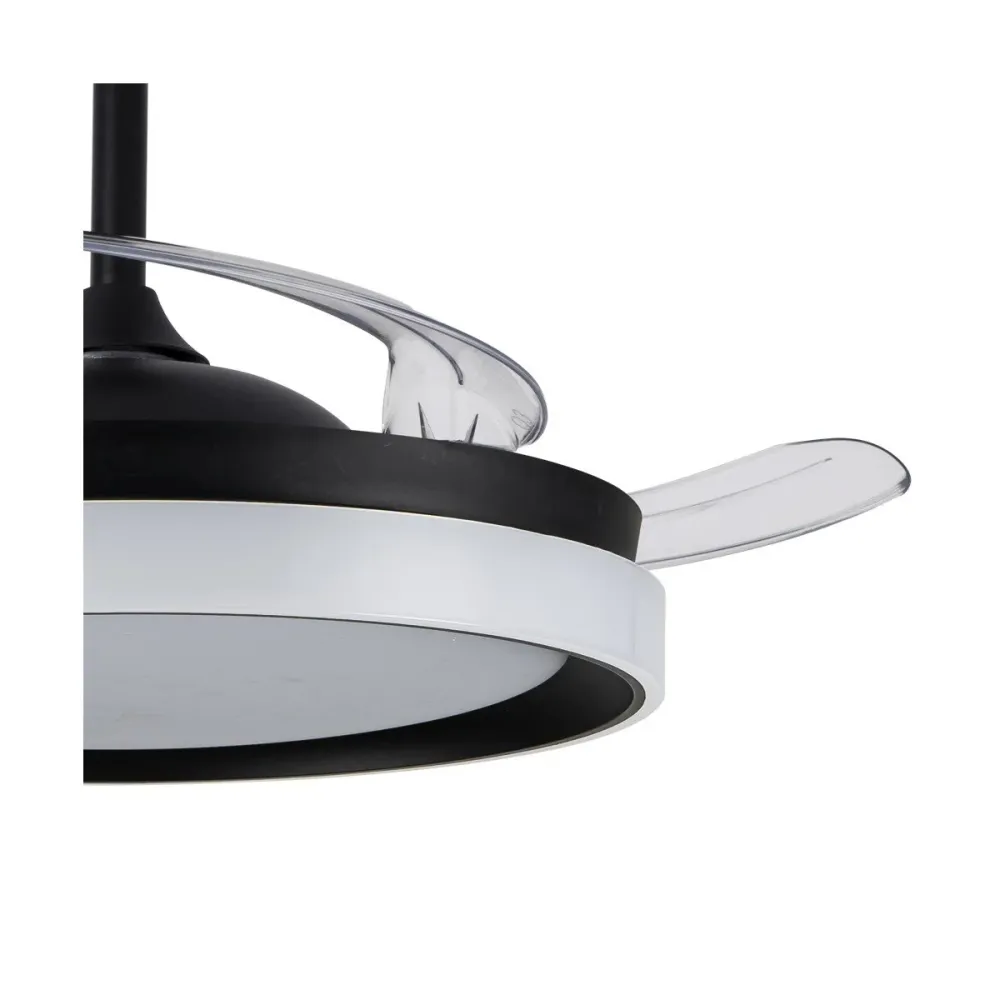 CristalRecord plafondventilator Brisa - 3 lichts - 106 x 44 cm - zwart