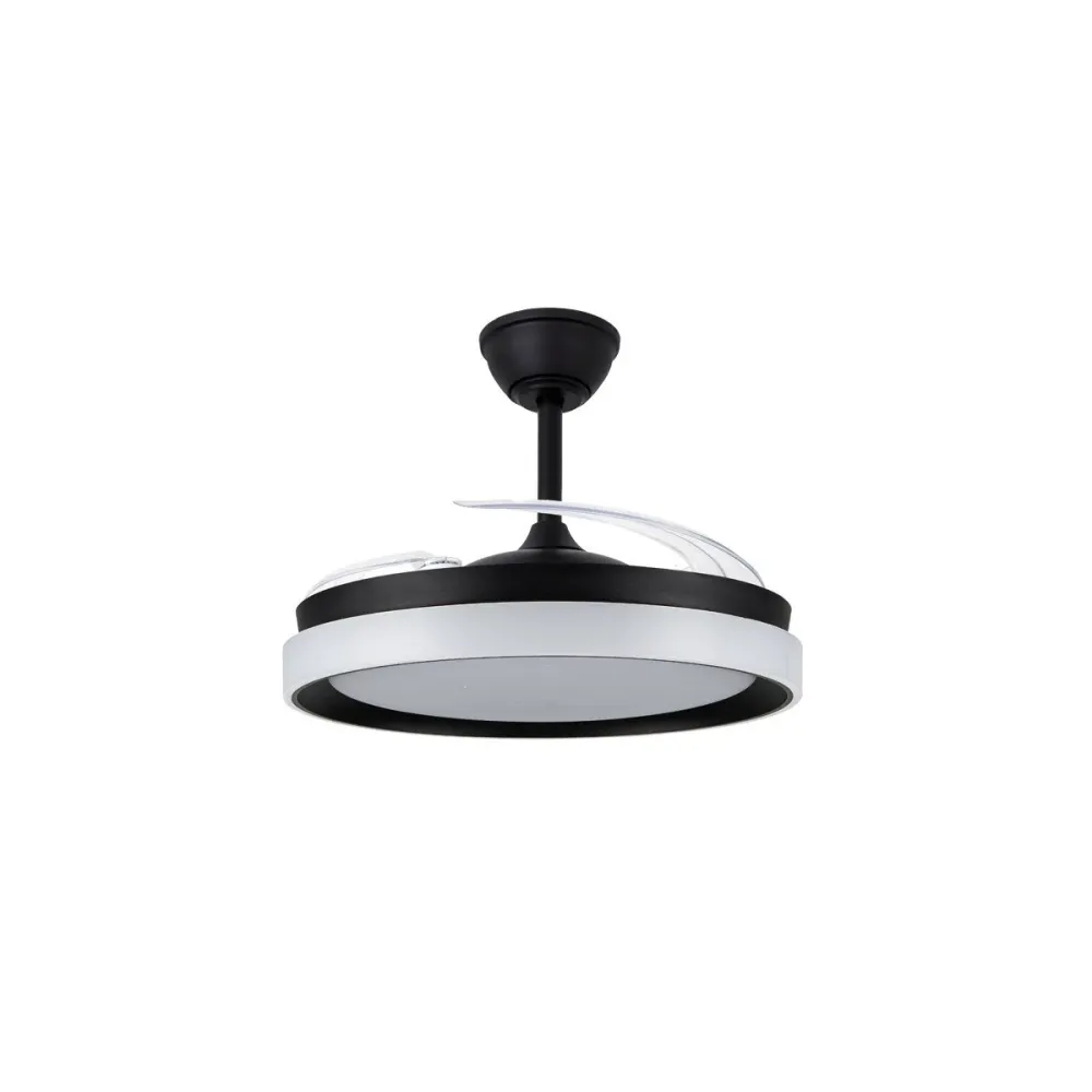 CristalRecord plafondventilator Brisa - 3 lichts - 106 x 44 cm - zwart