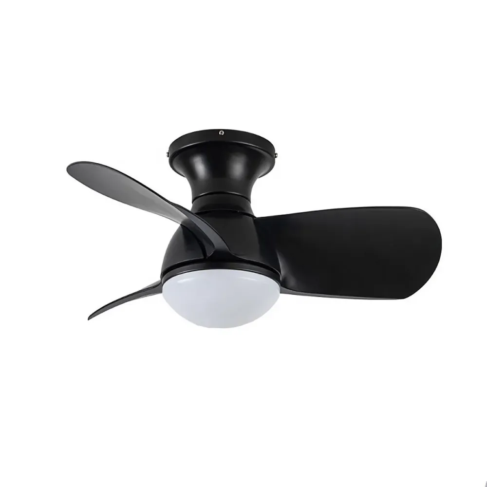 CristalRecord plafondventilator Epona - 1 lichts - 64 x 23 cm - zwart