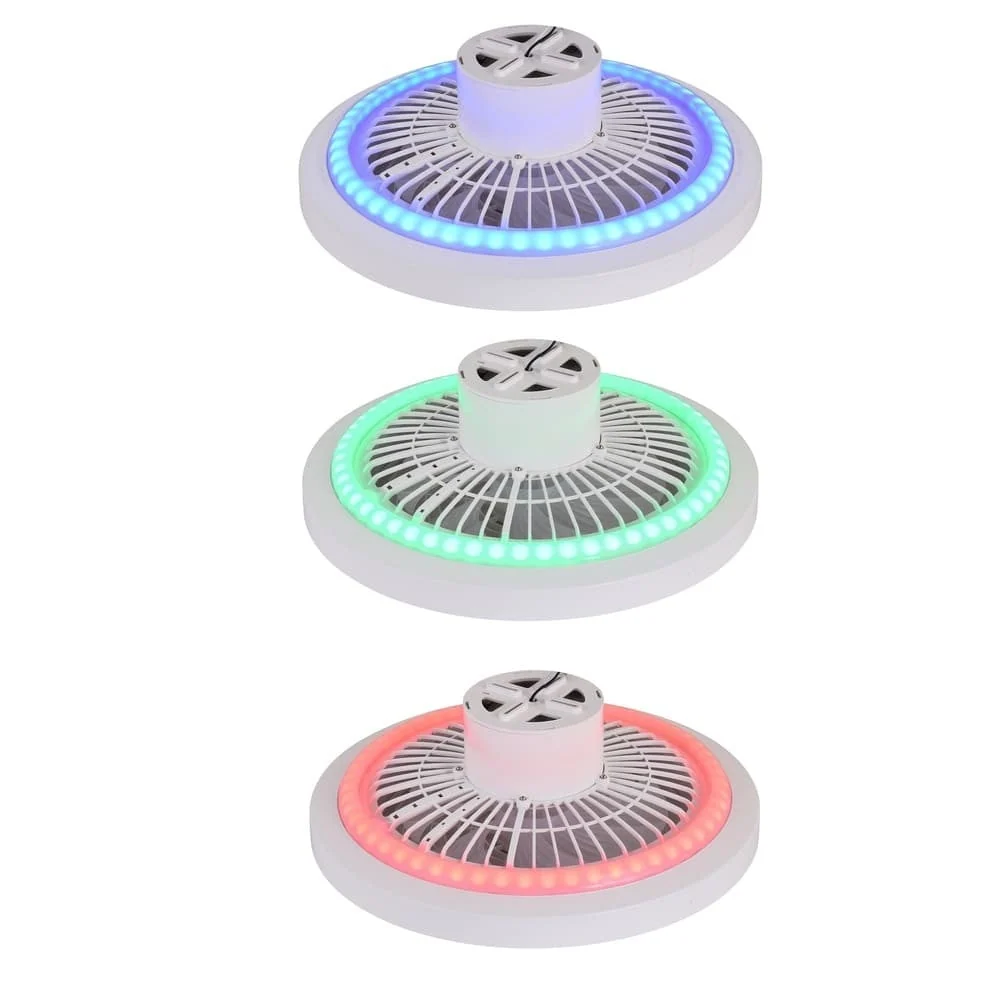 CristalRecord plafondventilator Moli - 1 lichts - 50 x 16.5 cm - wit