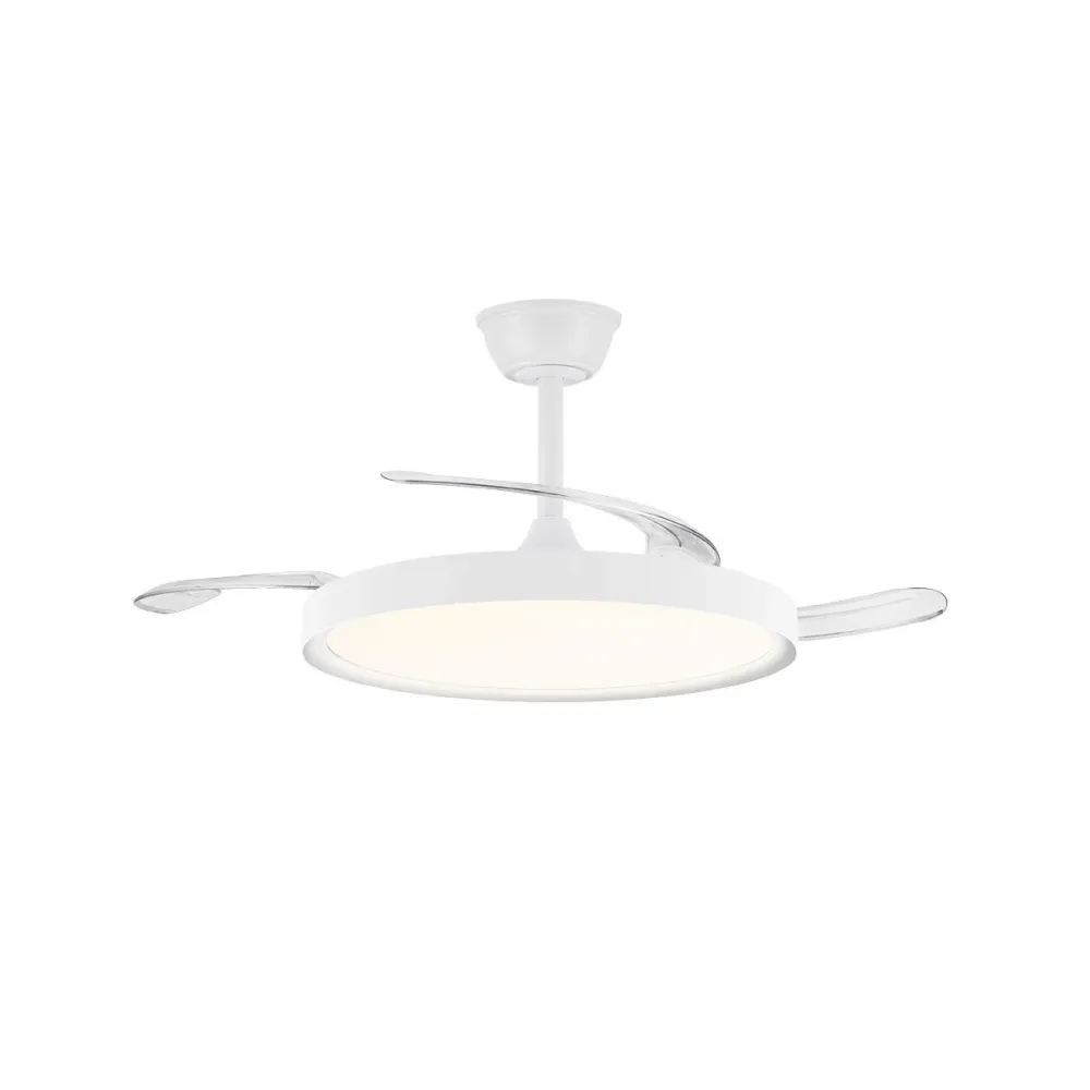 CristalRecord plafondventilator Polaris - 1 lichts - 106 x 42 cm - wit
