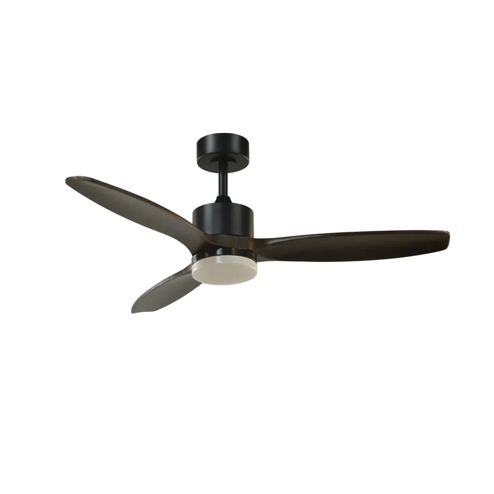 CristalRecord plafondventilator Terre - 1 lichts - 106.6 x 44.9 cm - zwart bruin