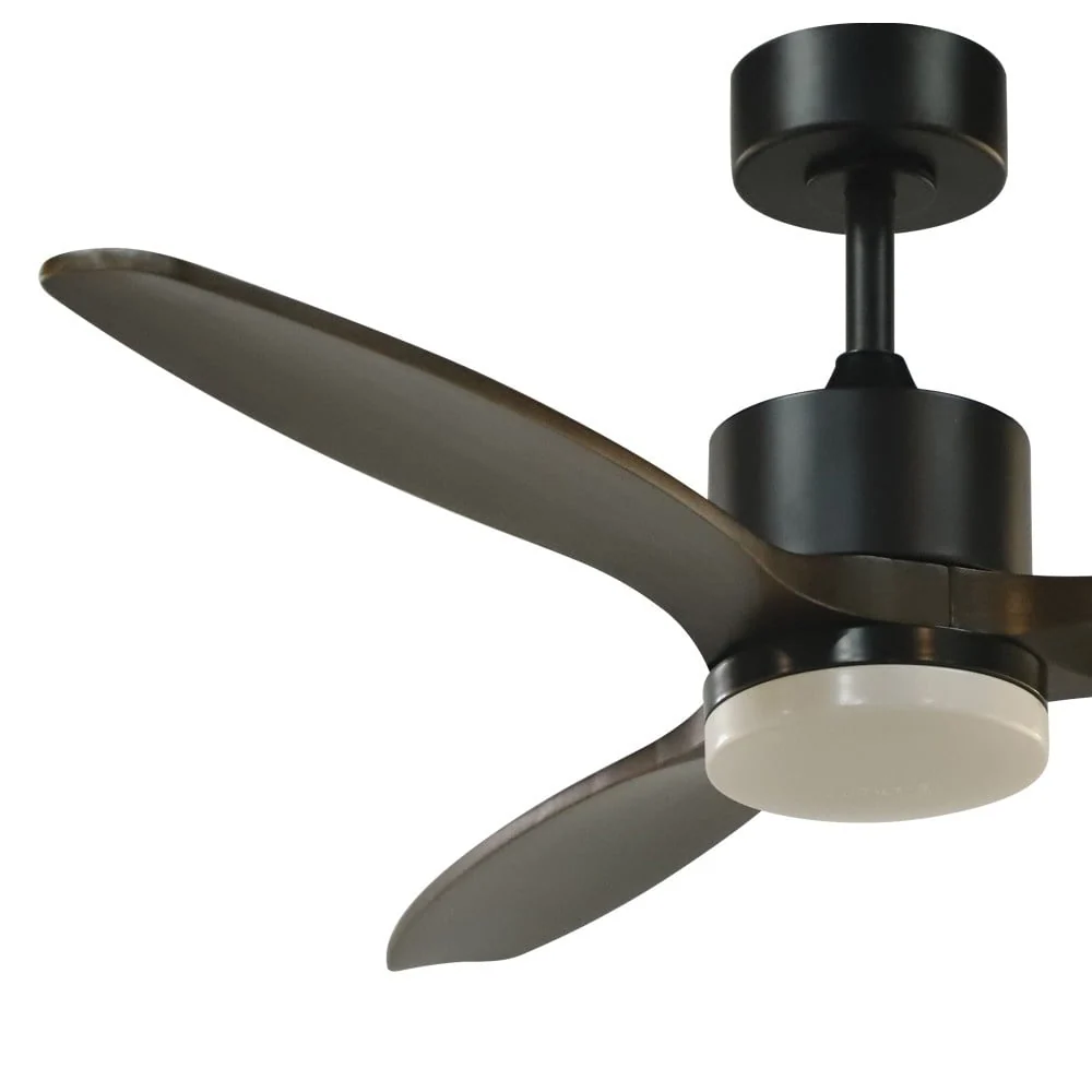 CristalRecord plafondventilator Terre - 1 lichts - 106.6 x 44.9 cm - zwart bruin
