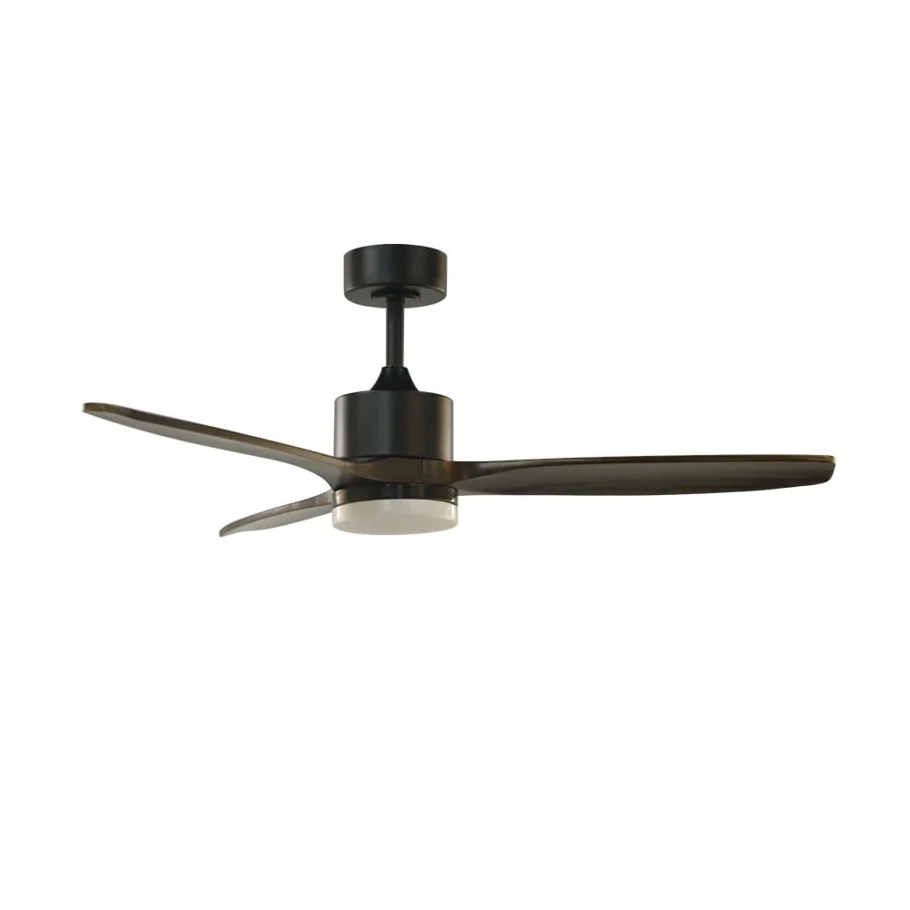 CristalRecord plafondventilator Terre - 1 lichts - 106.6 x 44.9 cm - zwart bruin