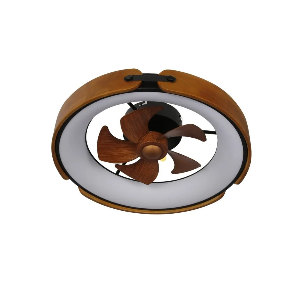 CristalRecord plafondventilator Tivoli - 1 lichts - 50 x 18 cm - zwart bruin
