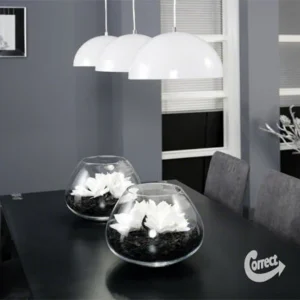 CSW 7803/52 Hanglamp met 3 Halfronde Lampen Kappen