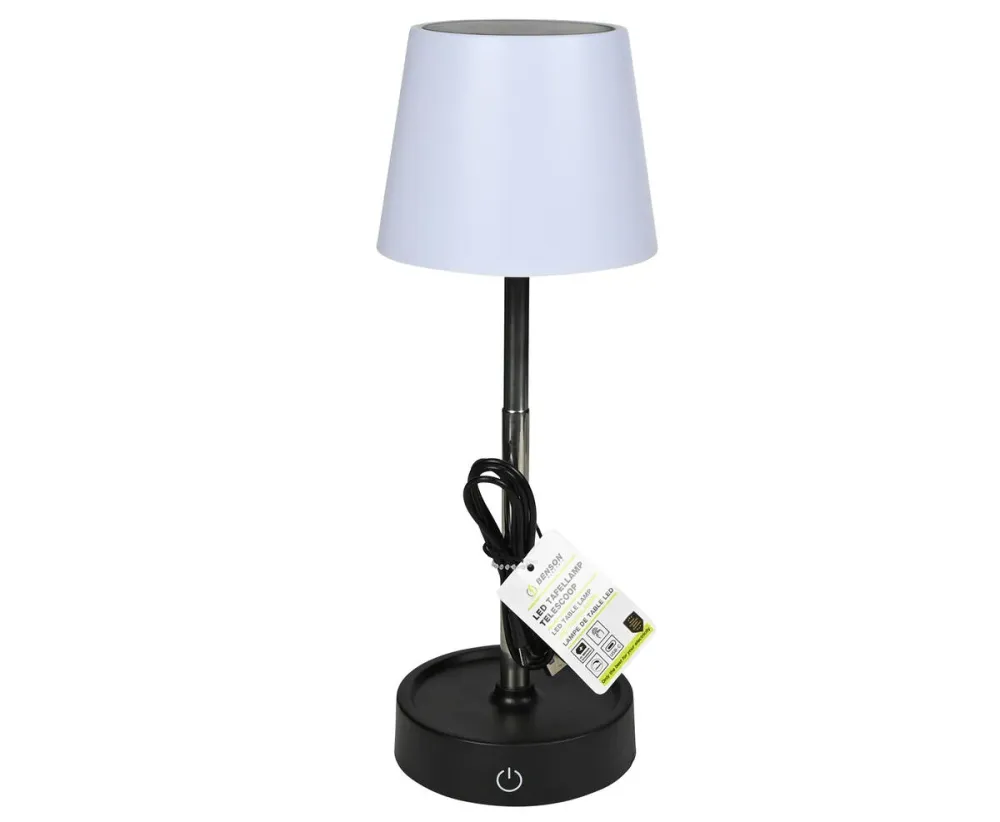 Dimbare Oplaadbare LED Tafellamp met Telescoop, 120 Lumen, USB-C