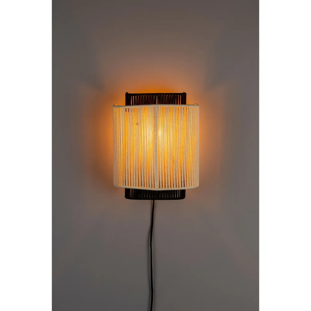 Dutchbone Elon Wandlamp Beige/ Zwart