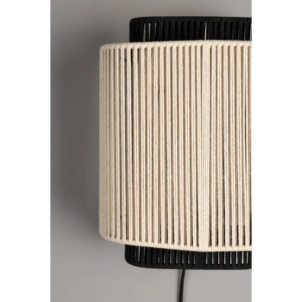 Dutchbone Elon Wandlamp Beige/ Zwart