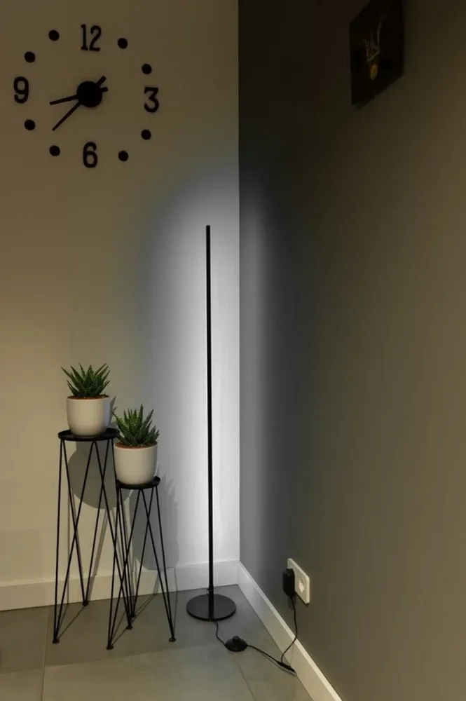 Realight RGB LED Vloerlamp 146cm dimbaar Inclusief Afstandsbediening Zwart Eastline International B.V.