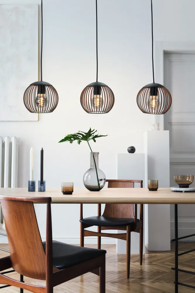 EGLO hanglamp Almanzora - e27 - 90 cm - zwart/koper