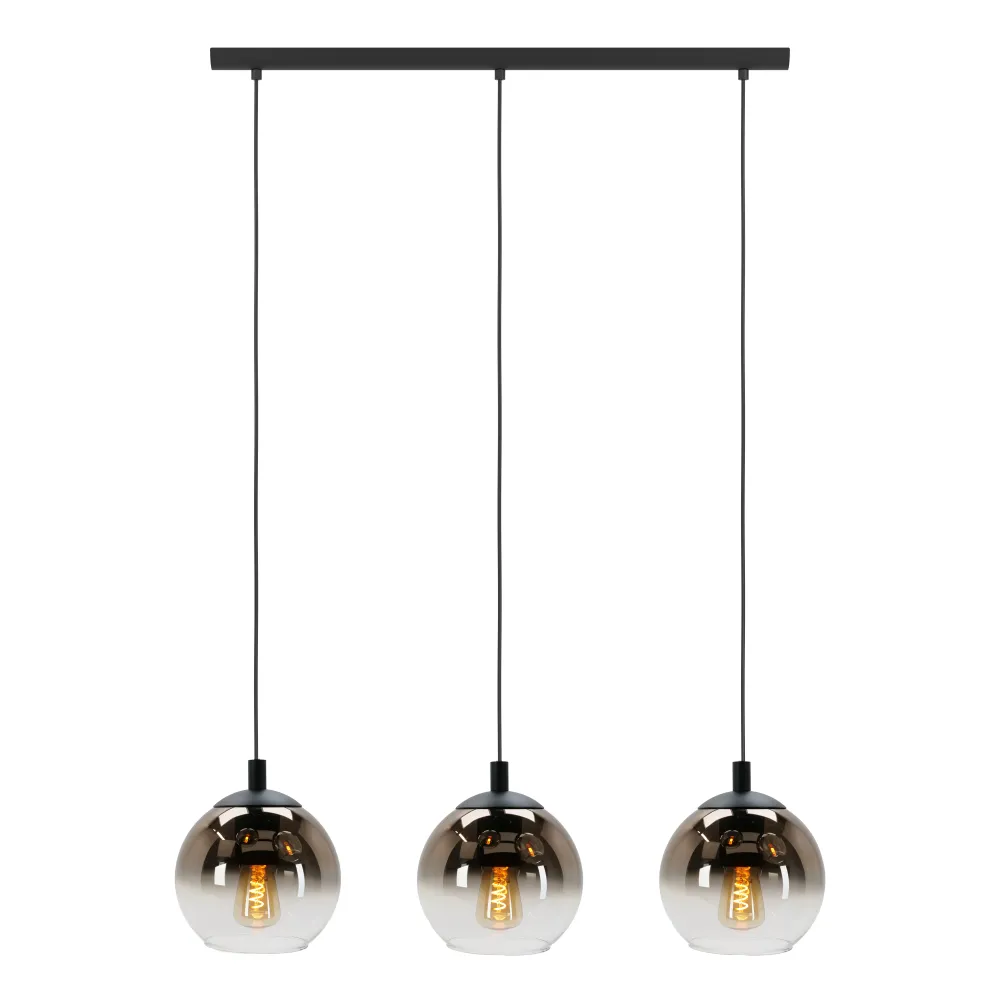 EGLO hanglamp Ariscani 1 - e27 - 76,5 cm - zwart - koperglas
