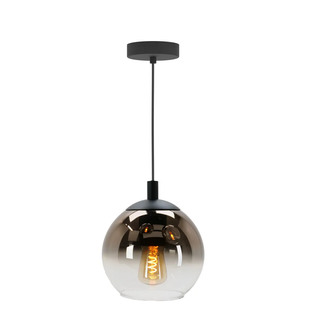 EGLO hanglamp Ariscani 1 - e27 - ø 20 cm - koperglas - zwart