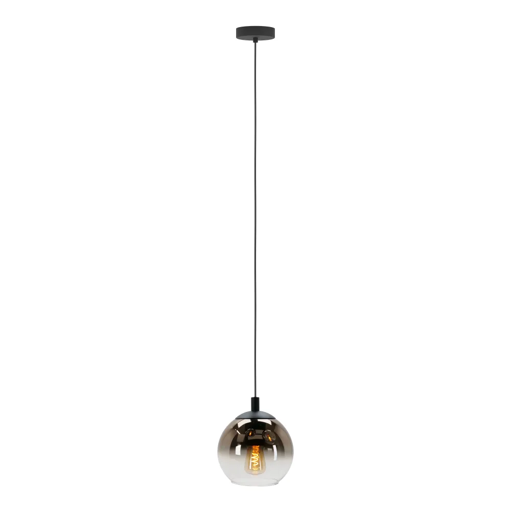 EGLO hanglamp Ariscani 1 - e27 - ø 20 cm - koperglas - zwart