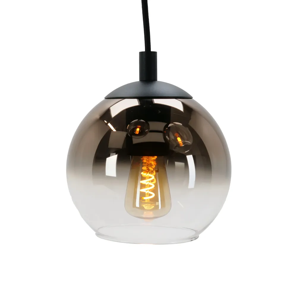EGLO hanglamp Ariscani 1 - e27 - ø 20 cm - koperglas - zwart