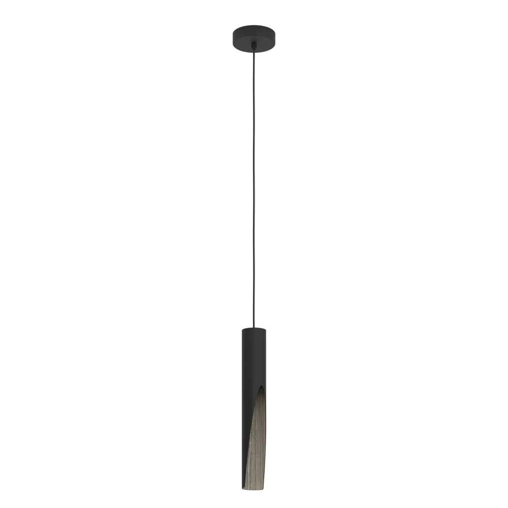 EGLO hanglamp Barbotto - gu10 - ø 6 cm - zwart/bruin - staal