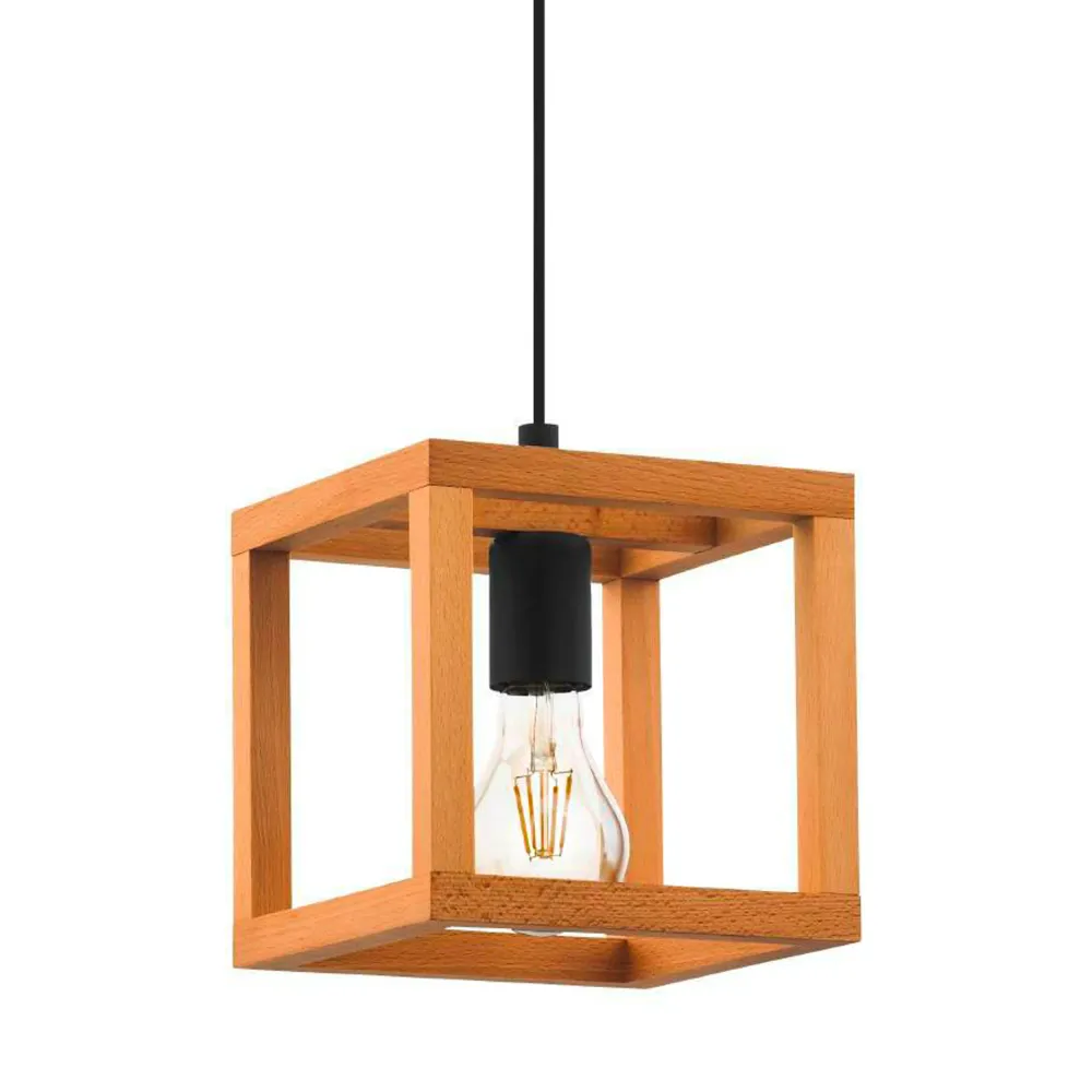 EGLO hanglamp Blackcrown 1 - e27 - 20 cm - zwart/bruin