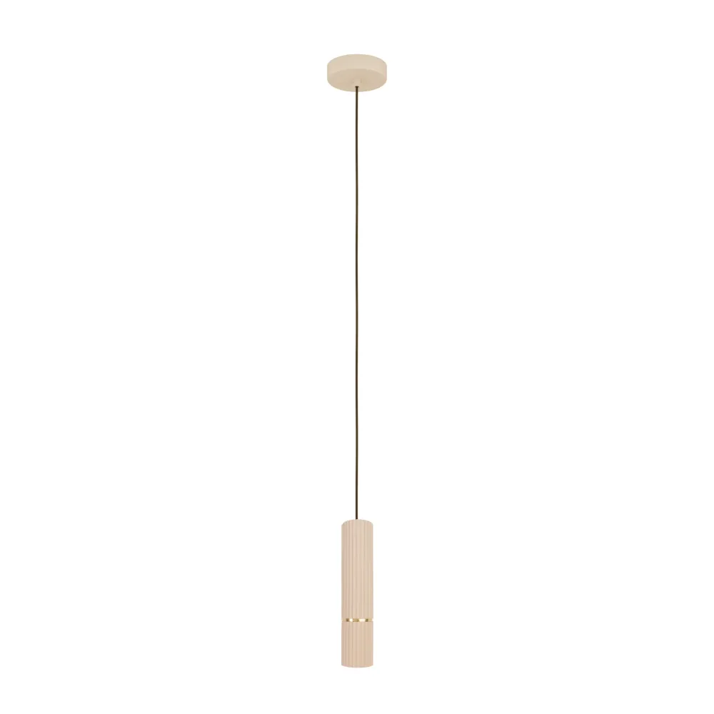 EGLO hanglamp Caminia - gu10 - ø 6 cm - zandkleur/beige/goud
