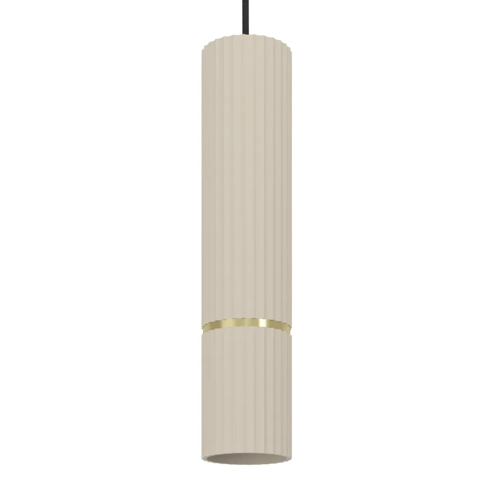 EGLO hanglamp Caminia - gu10 - ø 6 cm - zandkleur/beige/goud