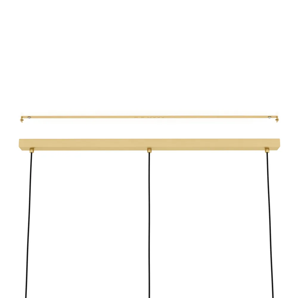 EGLO hanglamp Caprarola - e27 - 90 cm - zand/koper - satijn glas