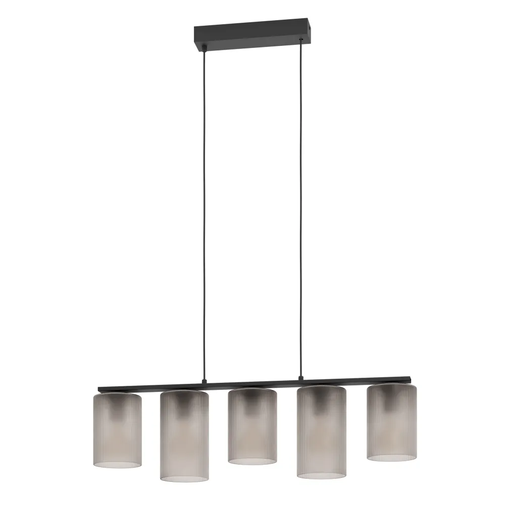 EGLO hanglamp Colomera - e27 - 80 cm - zwart/mat grijs