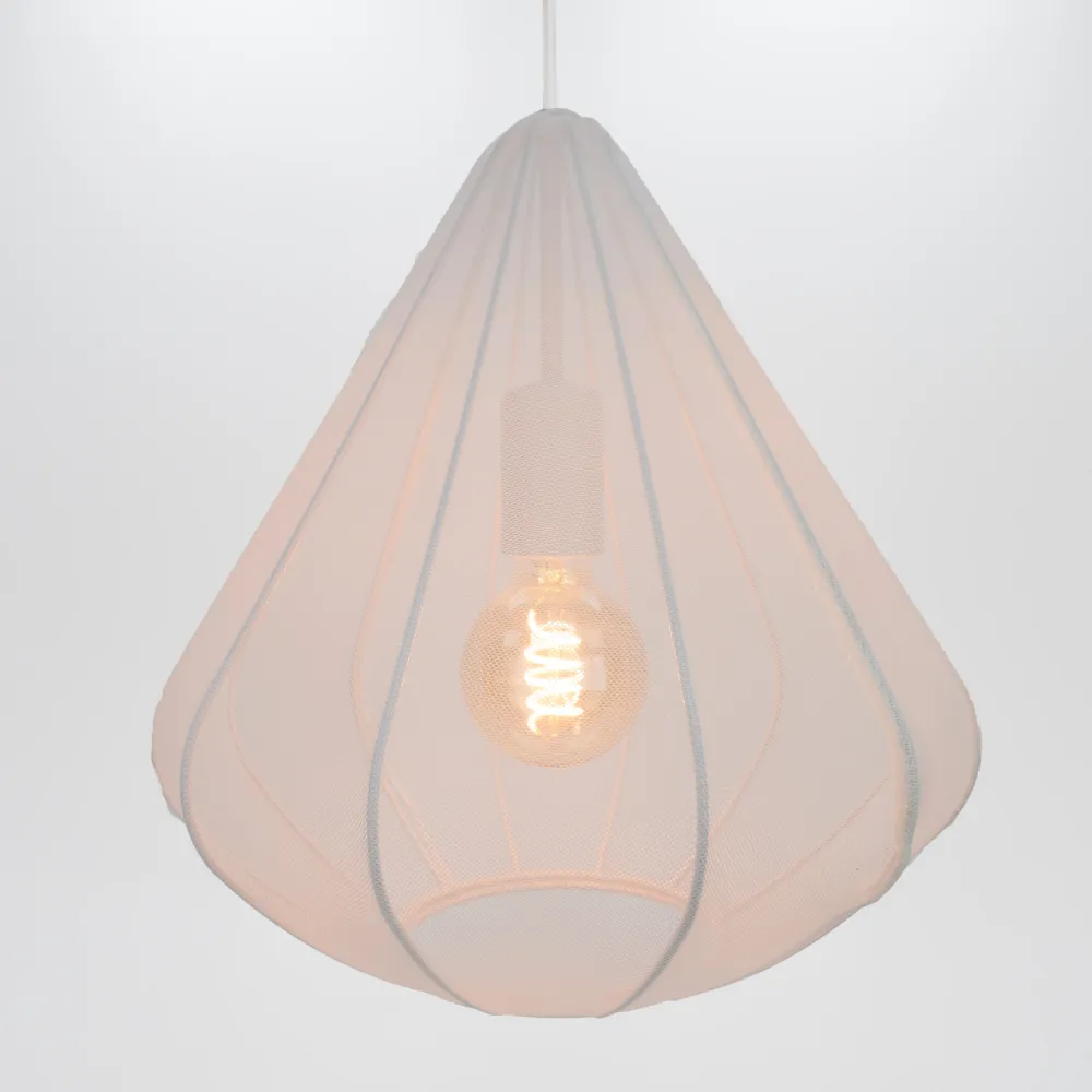 EGLO hanglamp Dolwen - e27 - ø 33,5 cm - wit - textiel