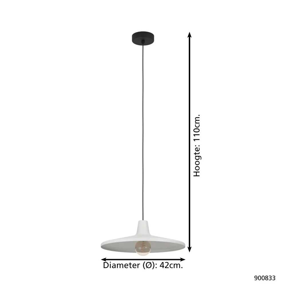 EGLO hanglamp Miniere - e27 - zwart