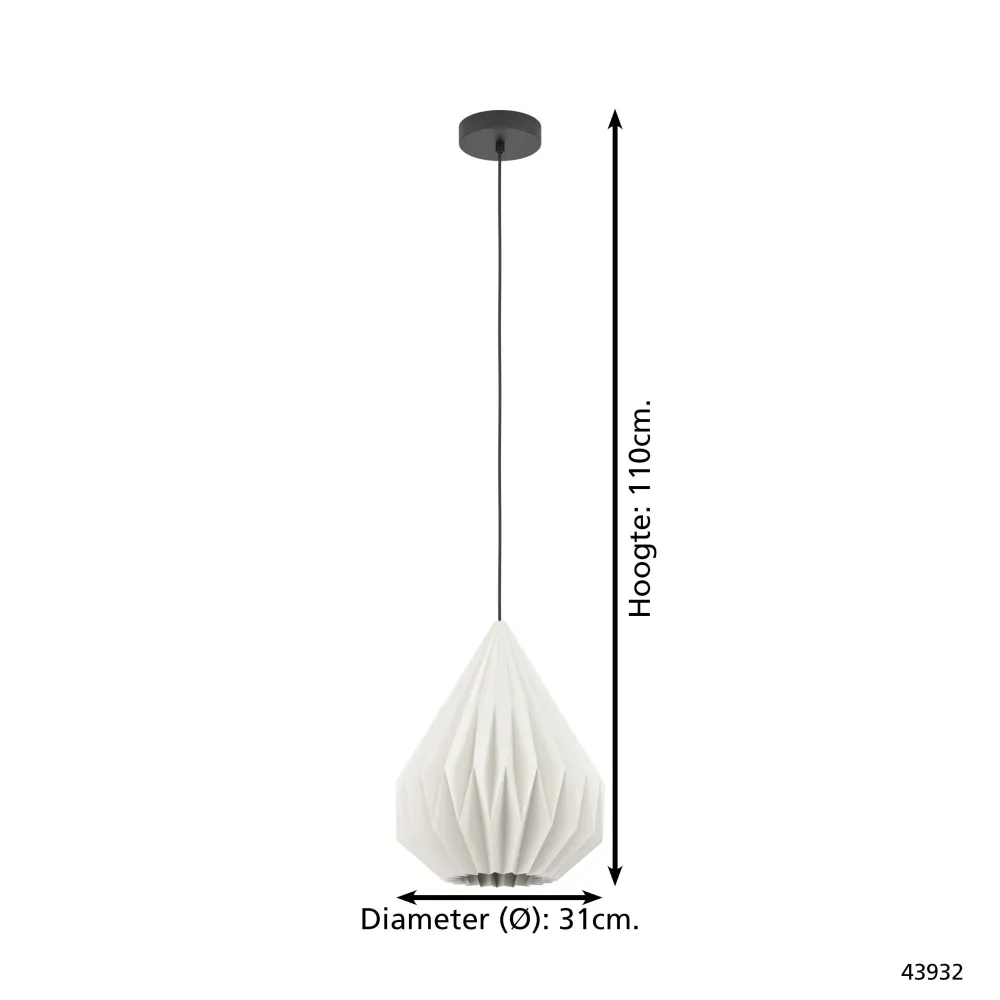 EGLO hanglamp Minting - e27 - zwart