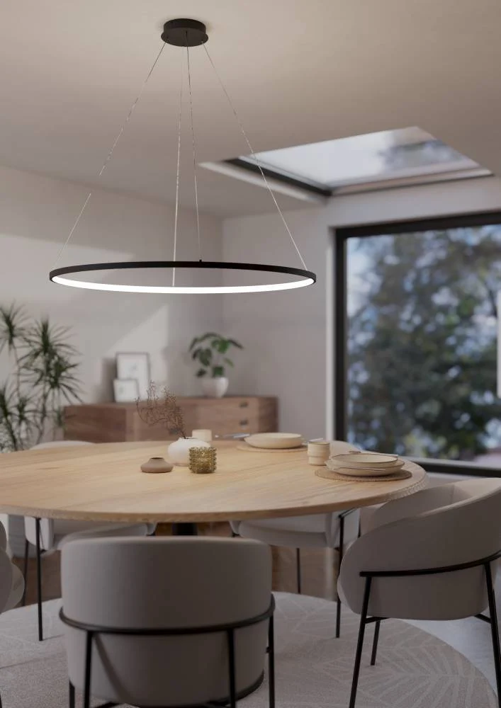 EGLO hanglamp Parruta - led - zwart/wit