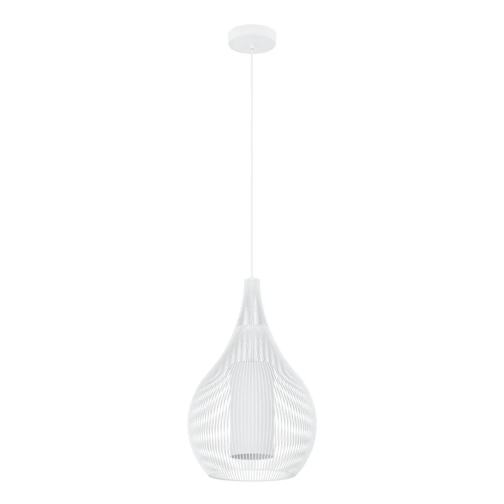 EGLO hanglamp Razoni 1 - e27 - ø 42,5 cm - wit - glas