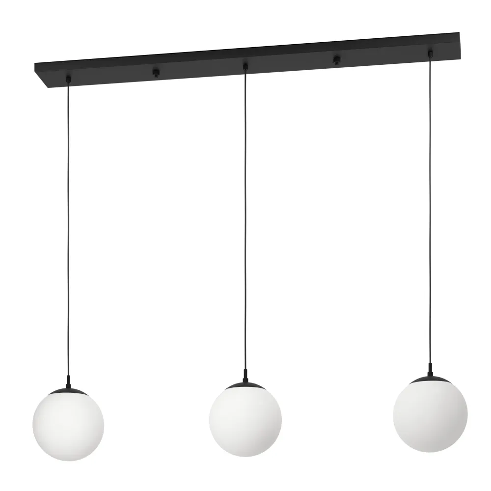 EGLO hanglamp Rondo 3 - e27 - 121 cm - zwart/wit