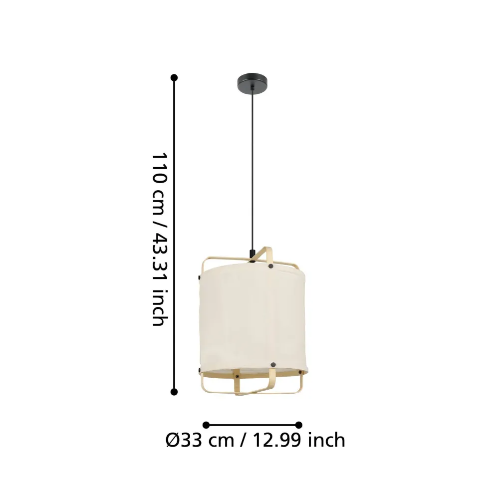 EGLO hanglamp Surfleet - e27 - 33 cm - zwart