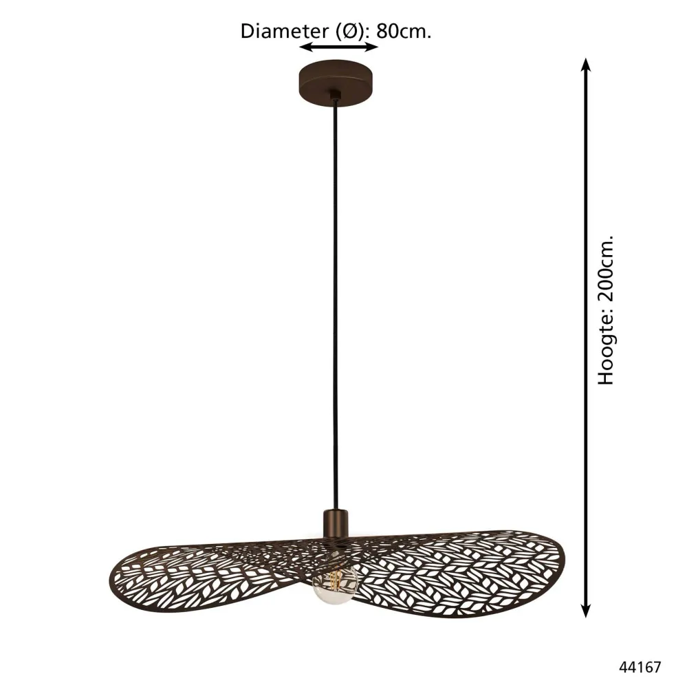 EGLO hanglamp Swaby - Ø 80 cm - brons
