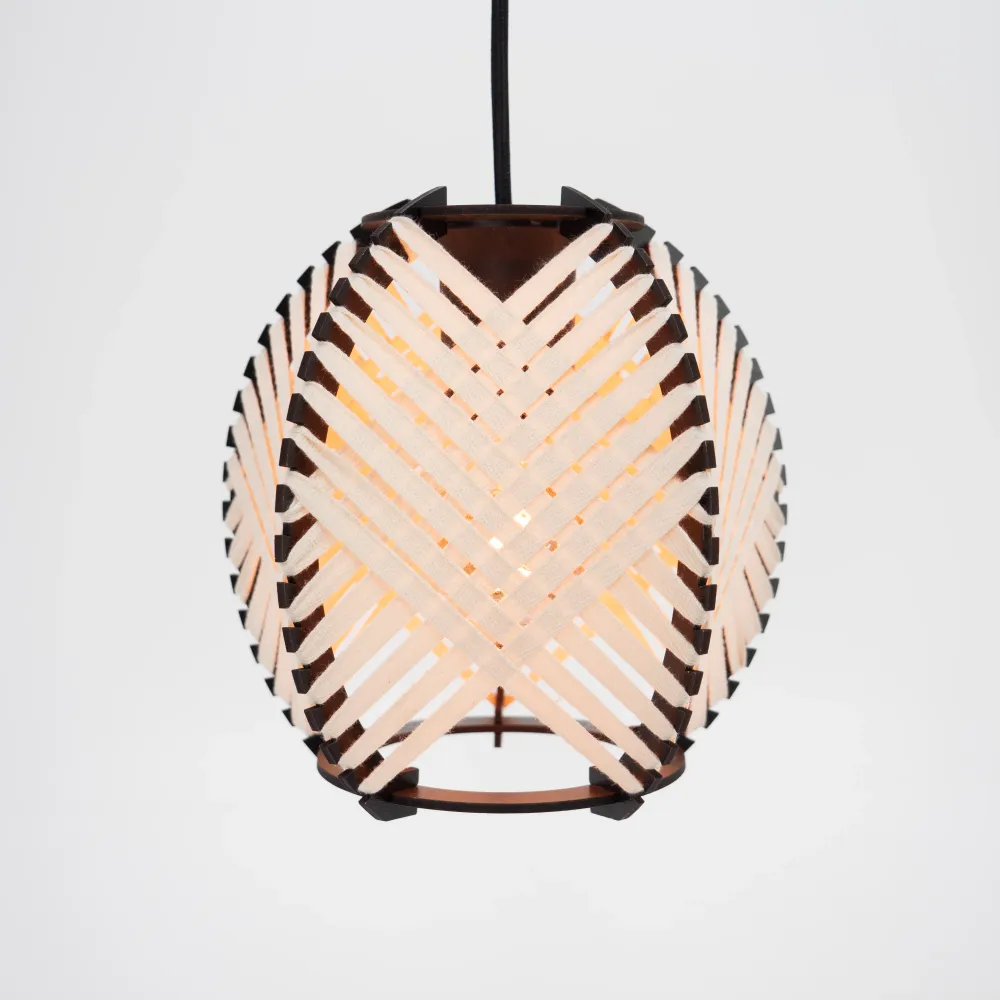 EGLO hanglamp Waverton - e27 - 92 cm - zwart/wit - textiel