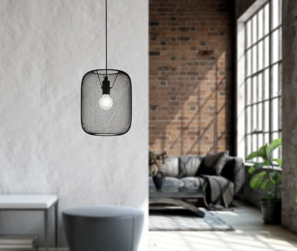 EGLO hanglamp Wrington - e27 - ø 30 cm - zwart