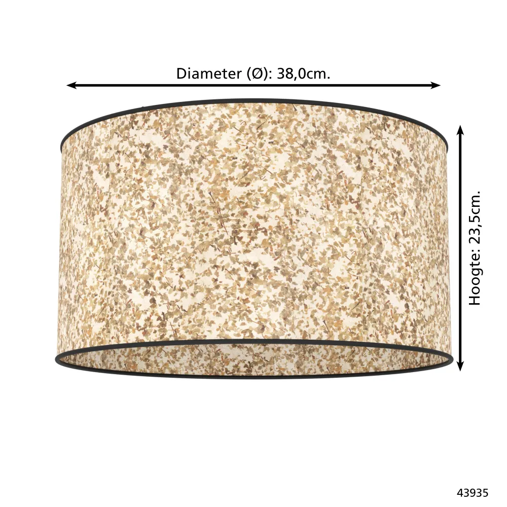 EGLO plafondlamp Butterburn - e27 - ø 38 cm - zwart/wit/groen