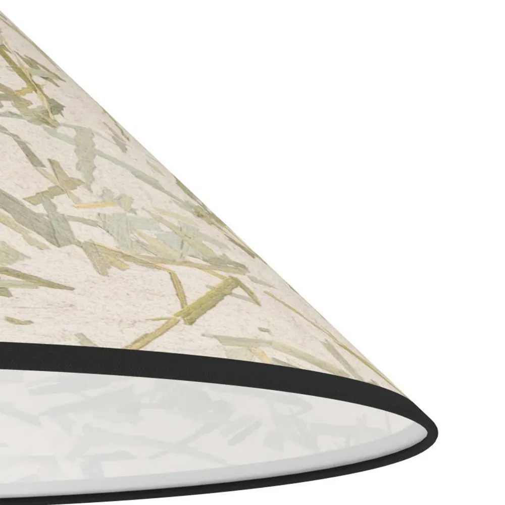 EGLO plafondlamp Oxpark - e27 - ø 42 cm - zwart/wit/groen - bamboe