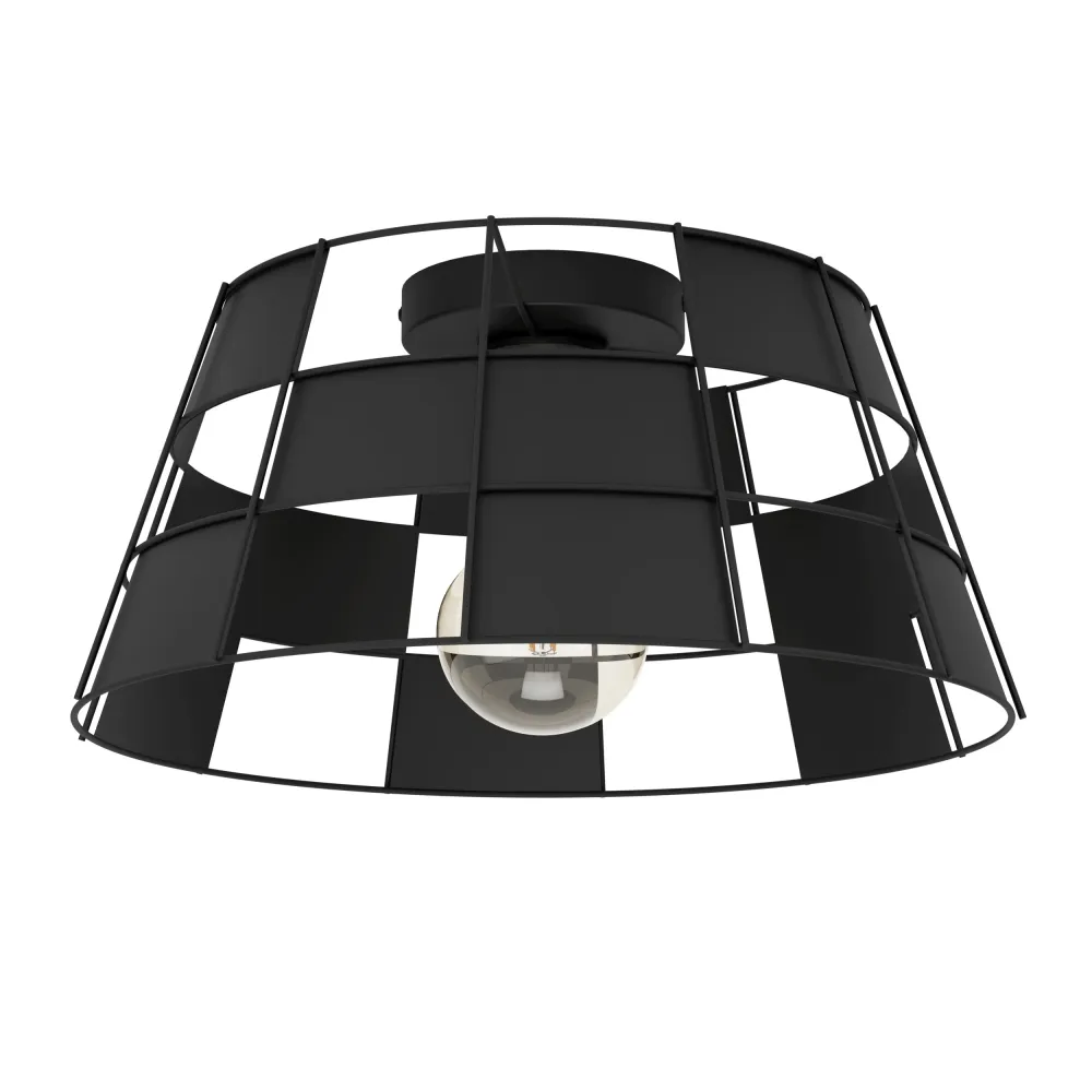 EGLO plafondlamp Pontefract - e27 - ø 42 cm - zwart - staal
