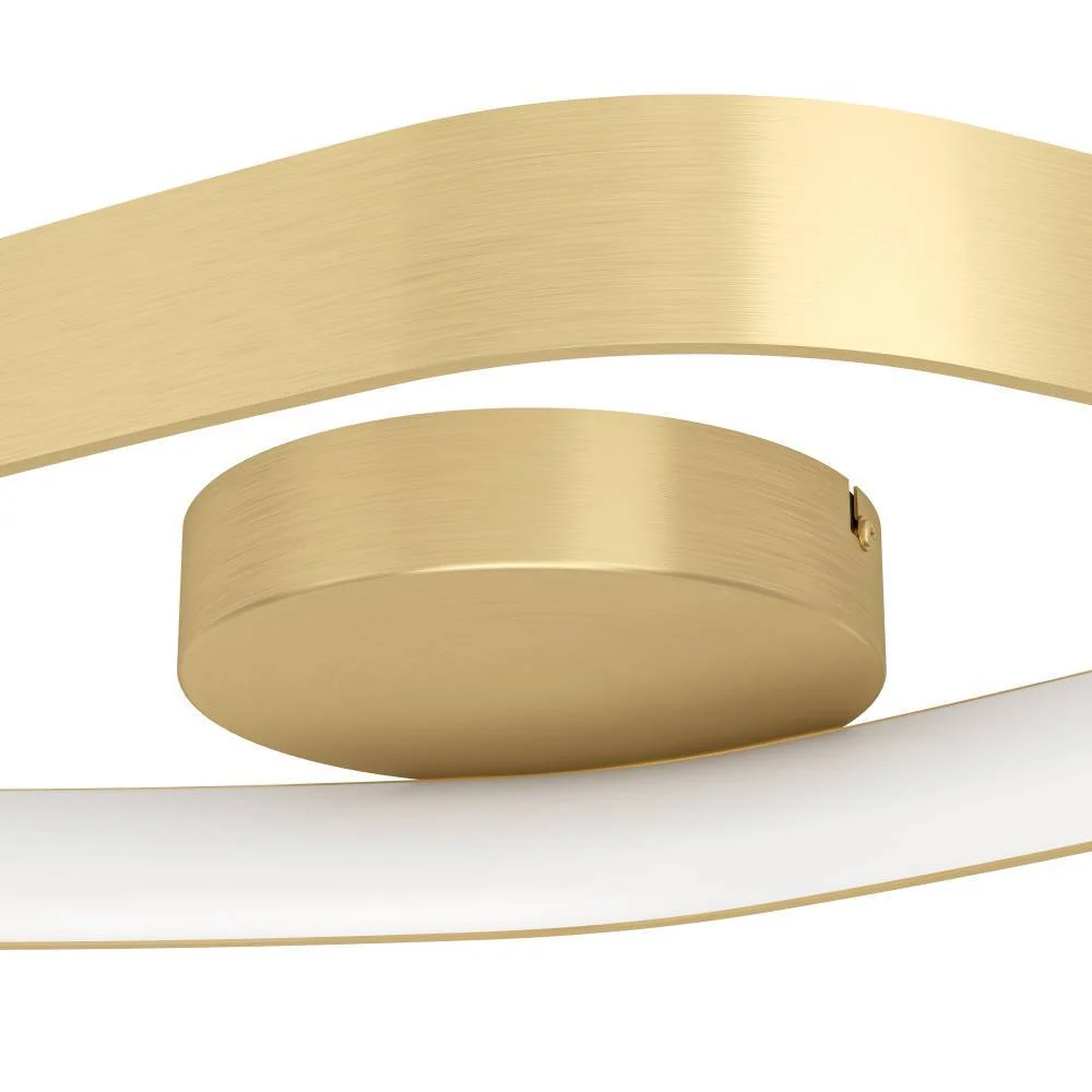 EGLO plafondlamp Vallerosa - led - 58 cm - goud/wit - dimbaar - staal