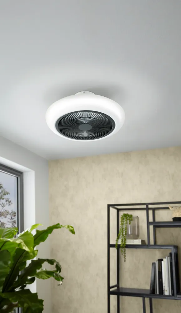 EGLO plafondventilator Sangineto - led - ø 45,5 cm - wit, zwart
