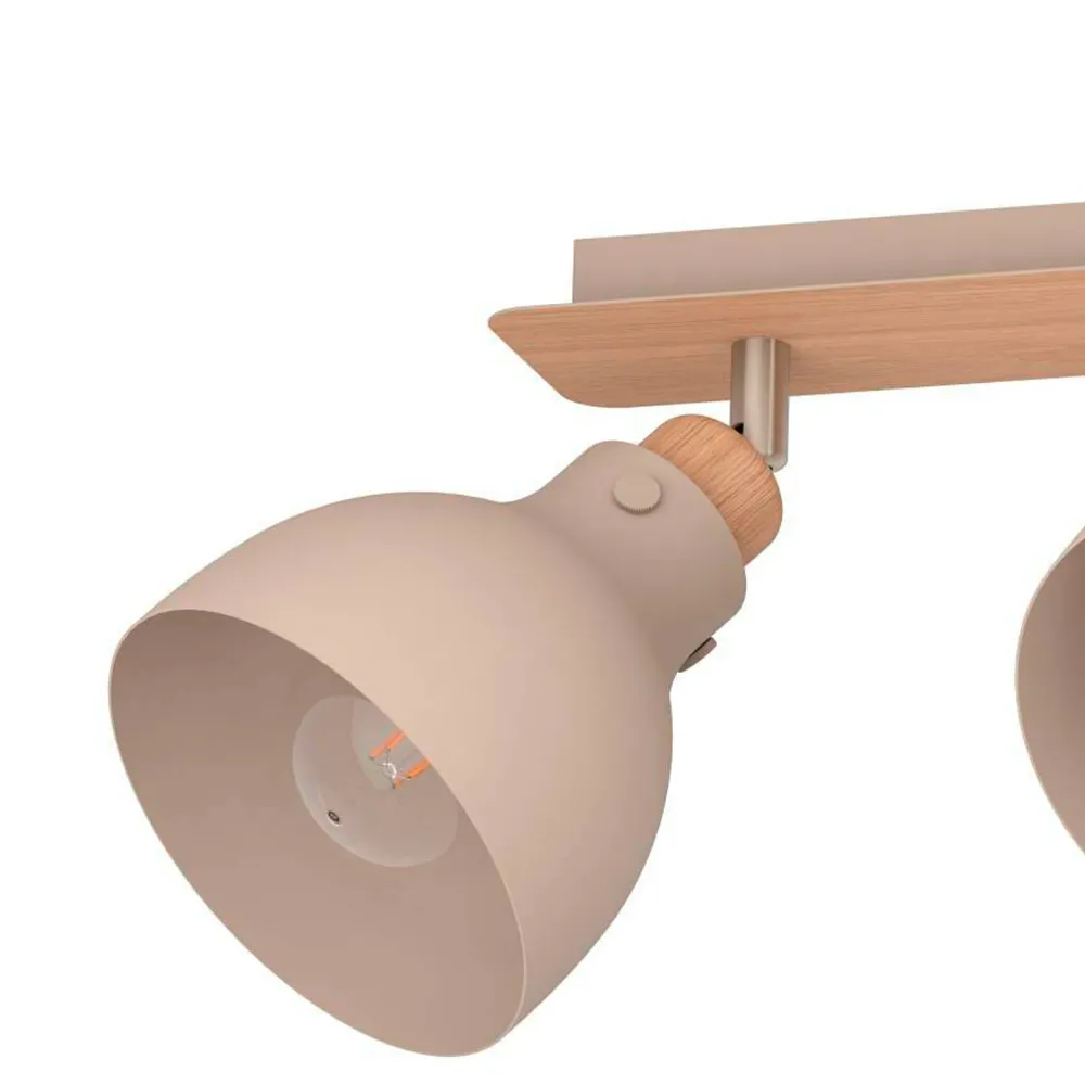 EGLO spot Arrecife - e27 - 74,5 cm - bruin/beige - staal