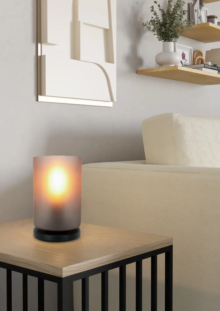 EGLO tafellamp Colomera - e27 - 19,5 cm - zwart/mat grijs