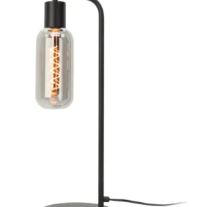 EGLO tafellamp Majone - e27 - smoke glas - 50,5 cm - zwart
