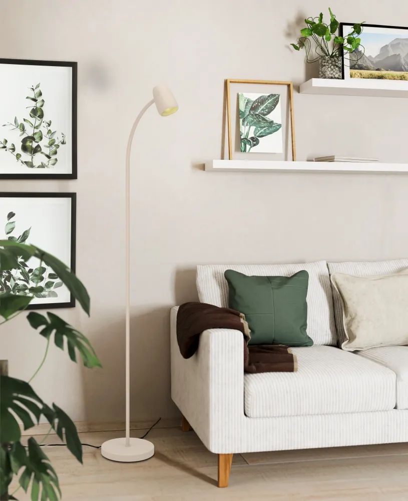 EGLO vloerlamp Carlo - 170 cm - zandkleur