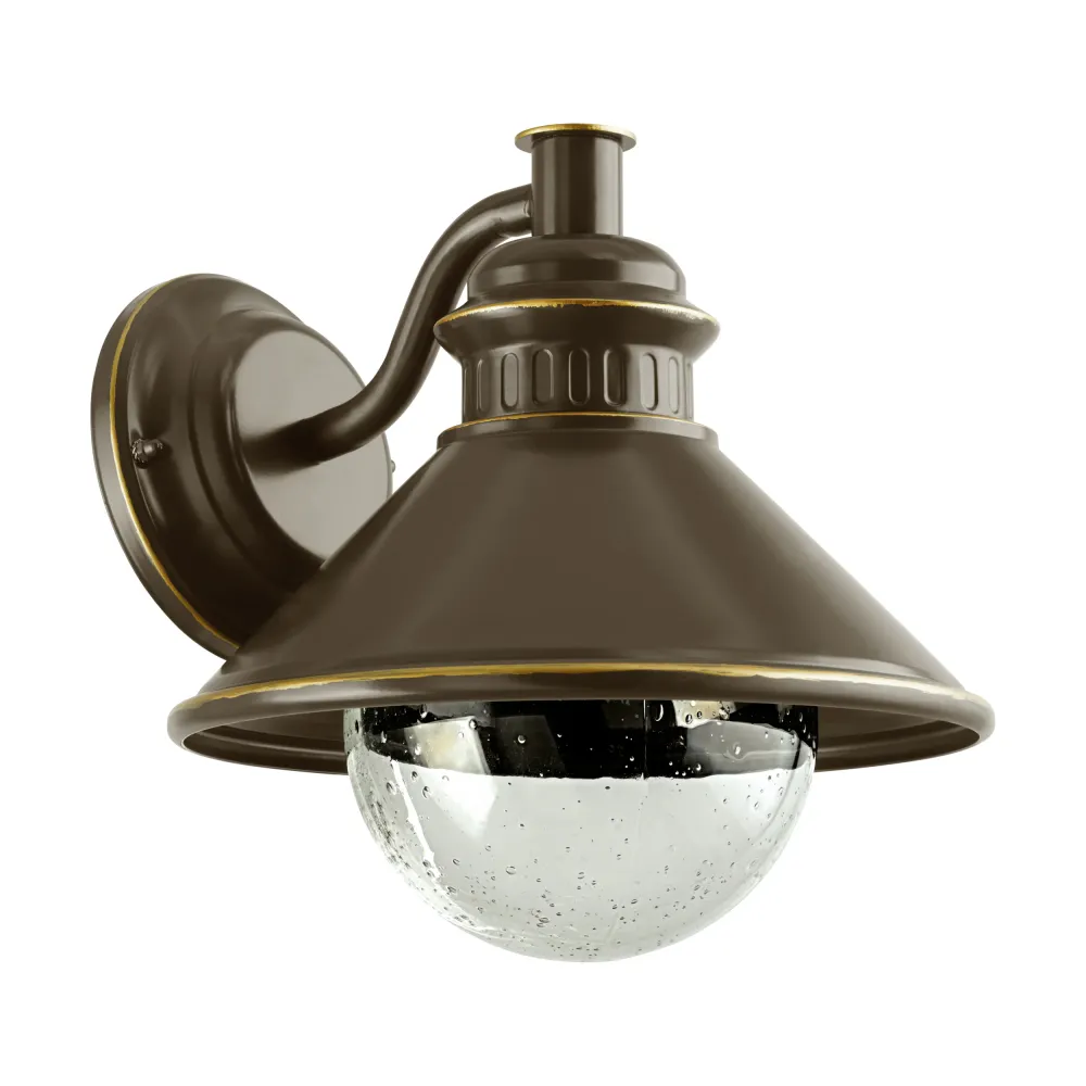 EGLO wandlamp buiten Albacete - e27 - 26,5 cm - bruin/koper