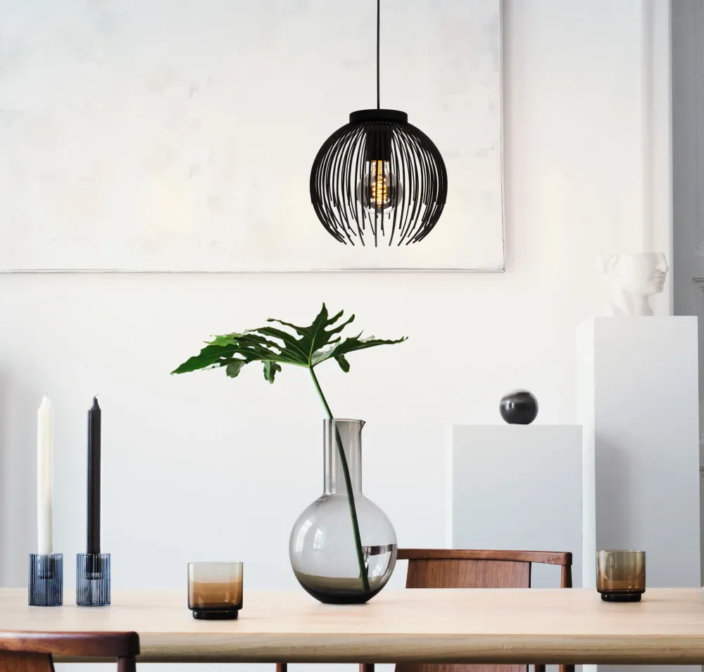 EGLO hanglamp Venezuela- - E27 - Ø 23,5 cm - Zwart