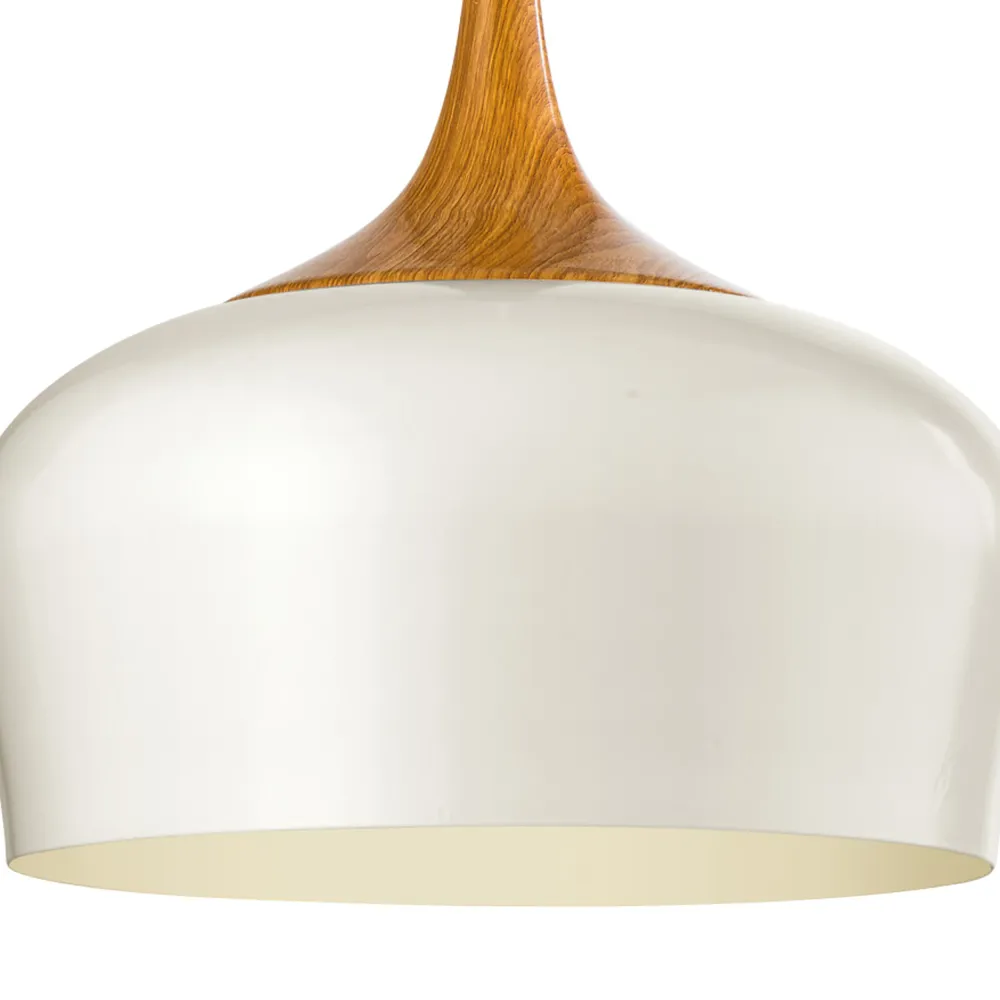 EGLO hanglamp Obregon - 1 lichts - ø350mm. - creme, eik